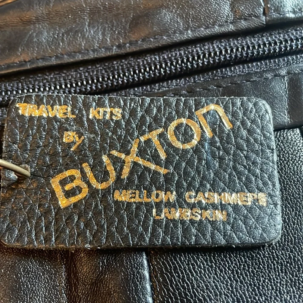 Buxton Cashmere Lambskin Patchwork Travel Case🖤